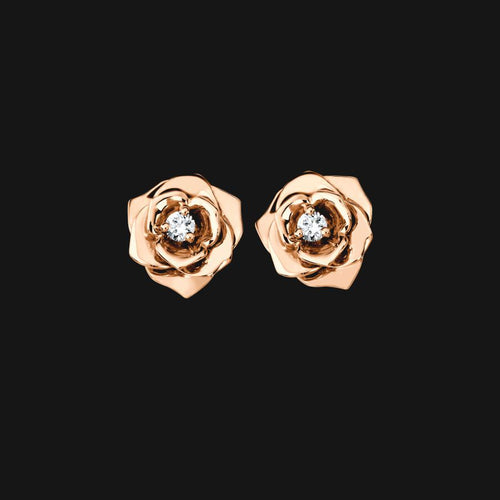 18k Solid Bloom Earrings - KNB Image SEO Alt Text